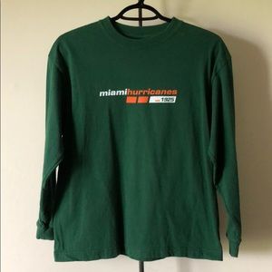 Miami Hurricanes Vintage Starter Long Sleeve Shirt